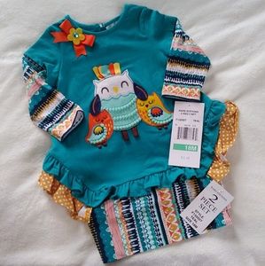 RARE EDITIONS 2PC Long Sleeve Shirt + Leggings 18M